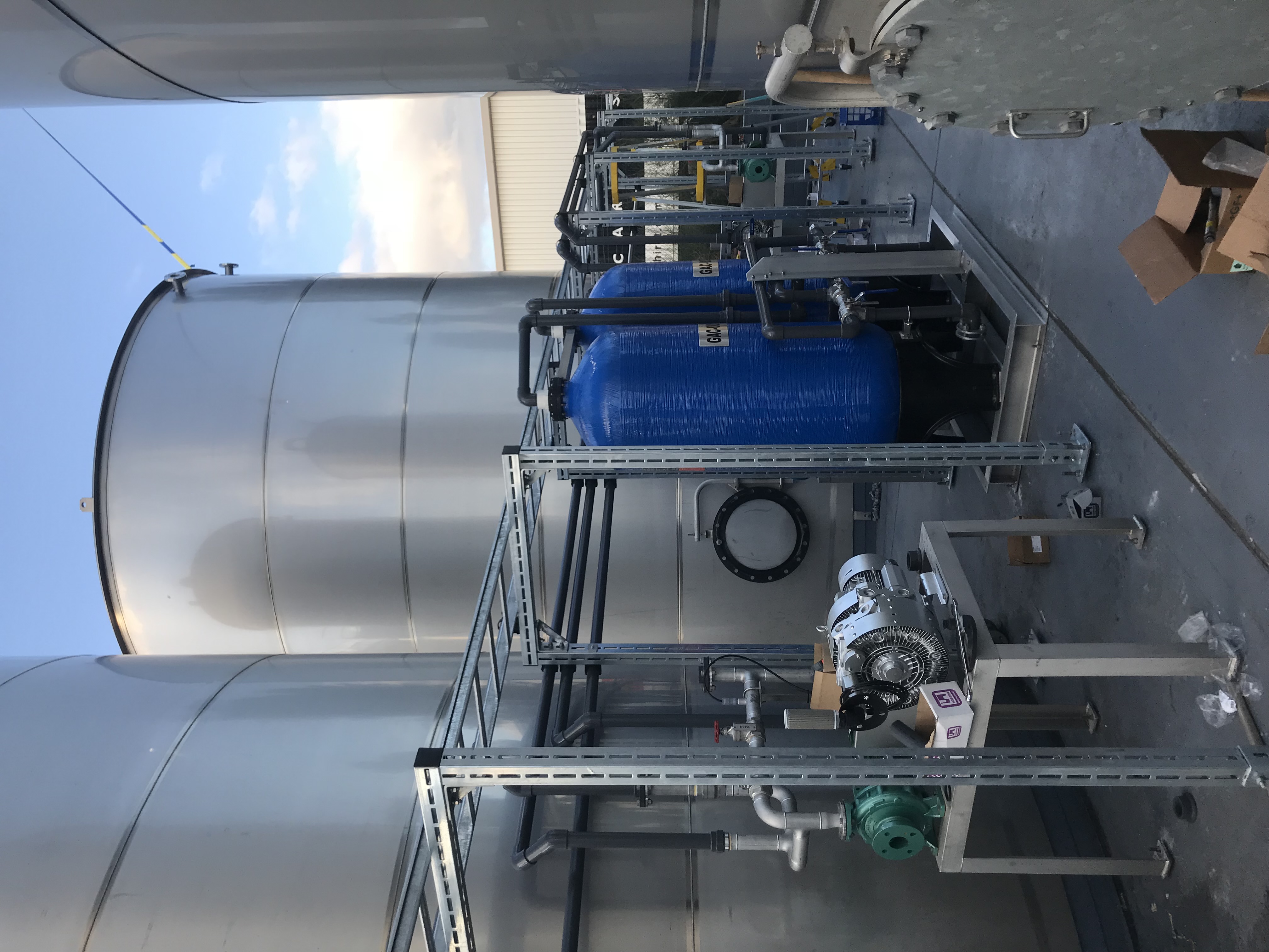 JJ Richards oily water separation plant — pumps, blowers and GAC skid